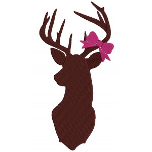 Deer with a Bow Hunting Filled Machine Embroidery Design Digitized Pattern